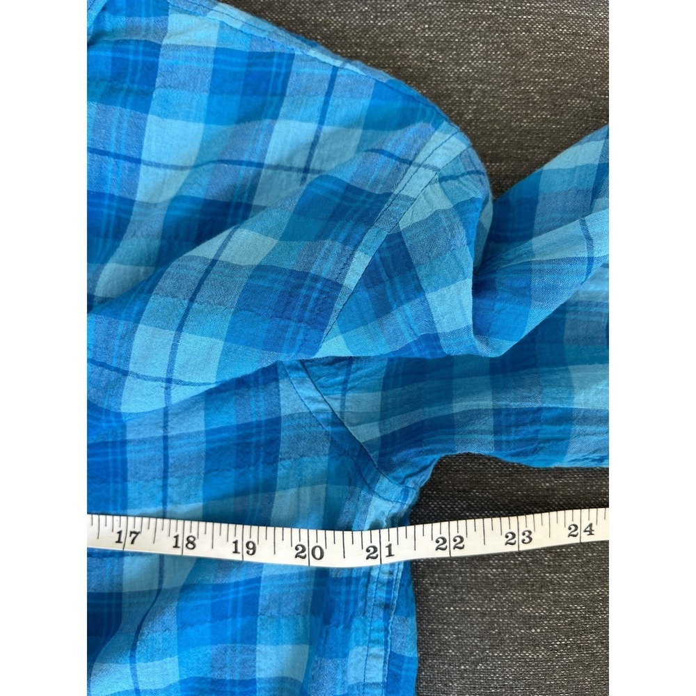 Joe Fresh Women's Blue Plaid Long Sleeve Button Down Size S Casual Shirt Fall‎ - Picture 6 of 7